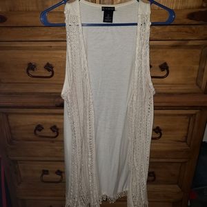 Cream Crochet Vest